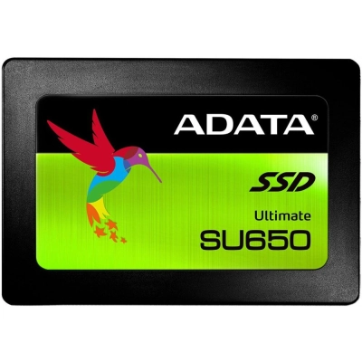 SSD 2,5 480GB SATA3 Adata Ultimate SU650, box (ASU650SS-480GT-R) (3D TLC, R/W: up to 520/450MB/s, 280 TBW, MTBF : 2 млн. часов)