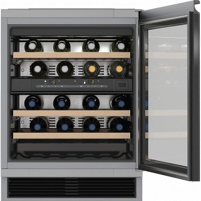 Встраиваемый винный шкаф Miele KWT 6321 UG черное тонированное стекло