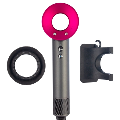 Набор фен supersonic (6 в 1) 1.8м (Серый с розовым)