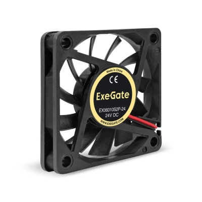 Вентилятор ExeGate EX06010S2P-24 EX295203RUS (60x60x10 мм, Sleeve bearing (подшипник скольжения), 2pin, 3000RPM, 24.1dBA)