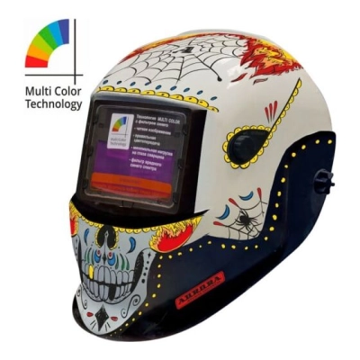 Маска сварщика Aurora Хамелеон A777c 9-13Din Skeleton Fire 30690