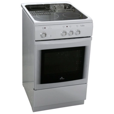 Электрическая плита De Luxe 506003.04эс белый, стеклокерамика, 87x50x60см, электродуховка 54л, класс А