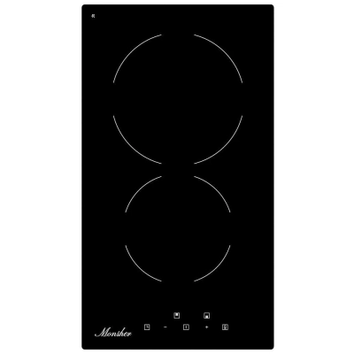 Варочная поверхность Monsher MHE 34 High-Tech, Hi-Light, 30см, 2 конфорки, 9 уровней мощности, сенсорное управление, автоматическое отключение, индикация