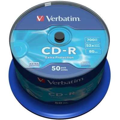 Диск CD-R Verbatim 700Mb 52x Cake Box DataLife (50шт) 43351