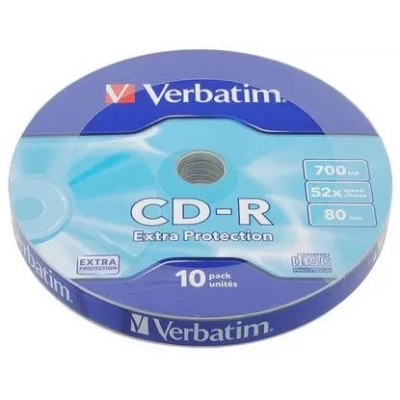 Диск CD-R Verbatim 700Mb 52x Jewel case (10шт) (43327)