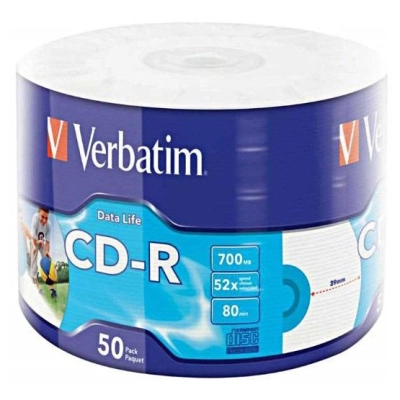 Диск CD-R Verbatim 700Mb 52x Wide Printable (50шт) 43309