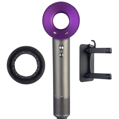 Набор фен supersonic (6 в 1) 3м, 1600 Вт (Серый с фиолетовым)