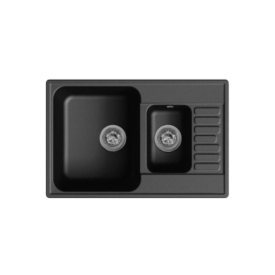 Кухонная мойка кварцевая LEX St.Moritz 740 Black