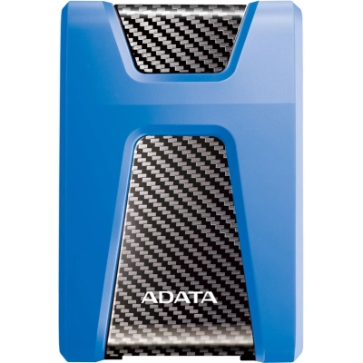 HDD ext 2.5 1.0TB USB3.1 ADATA DashDrive Durable HD650, ударопрочный, синий/чёрный (AHD650-1TU31-CBL) Anti-shock Silicone, Scratchproof