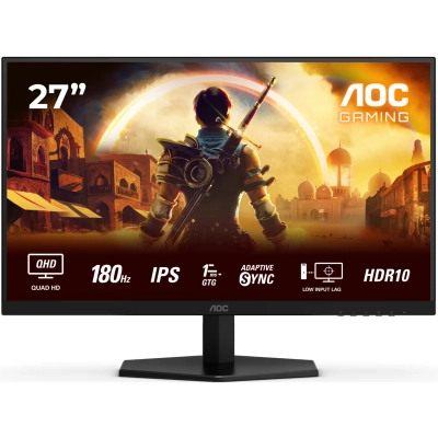 Монитор AOC Q27G42XE черный IPS LED 1ms 16:9 HDMI M/M матовая 300cd 178гр/178гр 2560x1440 180Hz FreeSync DP Quad 2K (1440p) 3.88кг