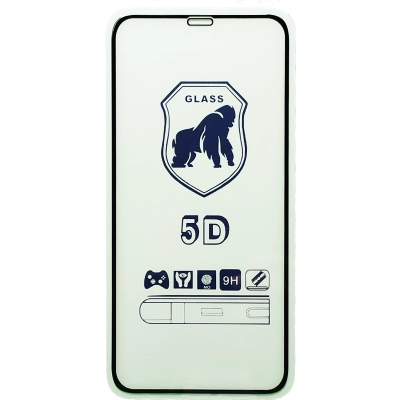 Защитное стекло Gorilla Glass 5D для iPhone XS Max/​11 Pro Max, Full Glue 2.5D, прозрачный+черная рамка