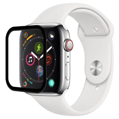 Защитное стекло BLUEO для Apple Watch, Full Glue 3D, 45mm, прозрачный+черная рамка