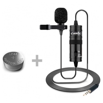 Микрофон CANDC DC-C1, петличный, Jack 3.5mm, черный