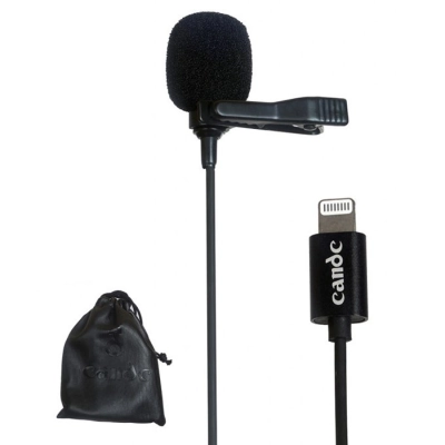 Микрофон CANDC DC-C10, петличный, Lightning, 6 м, черный