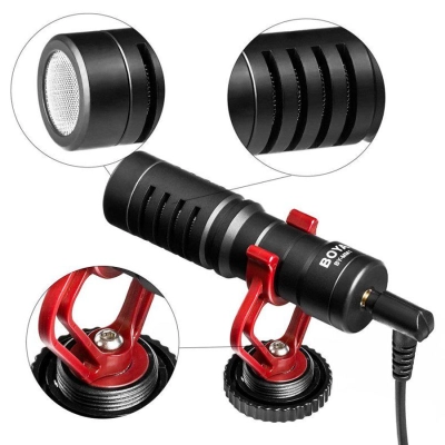 Микрофон BOYA BY-MM1, универсальный кардиоидный, Jack 3.5mm, черный, TRS/​TRRS connector