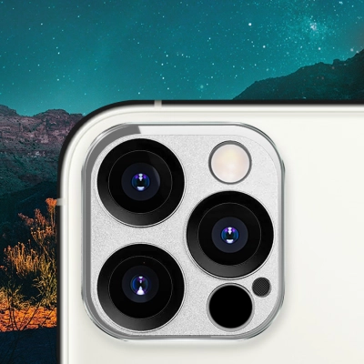 Защитное стекло на заднюю камеру COTEetCI Lens Film для iPhone 12 Pro 6.1, серебристый