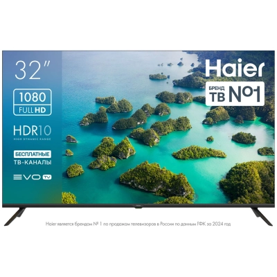 32 Телевизор Haier LED S2 черный 3840x2160, 4K Ultra HD, 60 Гц, Wi-Fi, Smart TV, Android TV