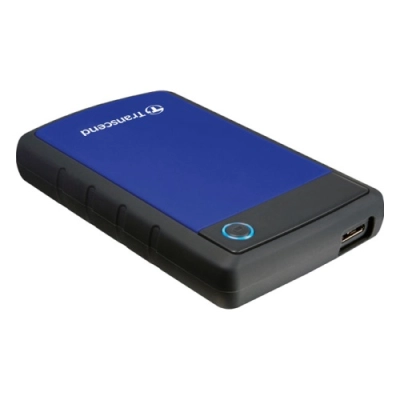 HDD ext 2.5 1.0TB USB3.0 Transcend StoreJet 25H3, прорезиненный, синий (TS1TSJ25H3B)