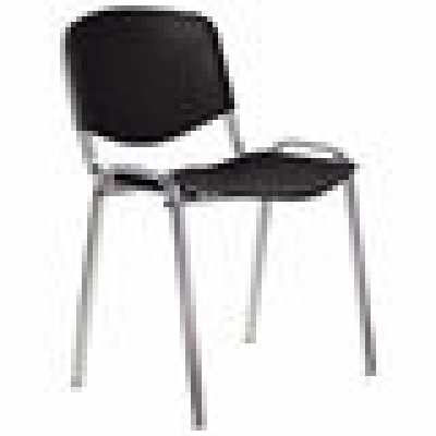 Стул STAFF Iso Plast CF-009 (532571) хром каркас, пластик черный