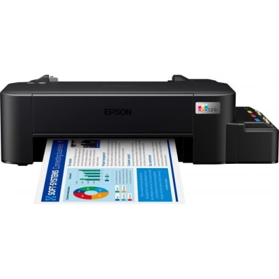 Принтер EPSON L121, СНПЧ, A4, струйная цветная, 4-цветная, 9 стр/мин ч/б, 4.8 стр/мин цветн., 720x720 dpi, подача: 50 лист., USB