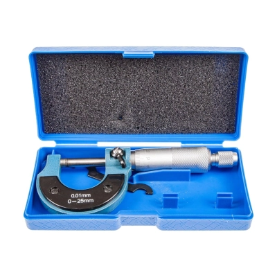 Микрометр Эврика ER-00025 (0-25мм, 0.01мм), в футляре