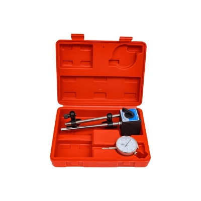 Индикатор часового типа Эврика ER-86302 с магнитной стойкой (погрешность-0,01мм), в кейсе