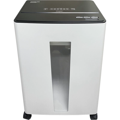 Шредер Office Kit S330SF (3,9х35) белый (секр.P-4) фрагменты 13лист. 30лтр. скобы пл.карты