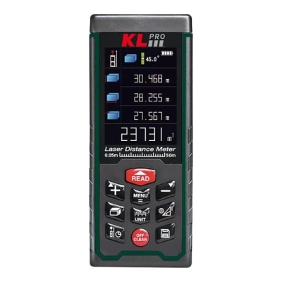 Дальномер лазерный KLPRO KLLZM120B с Bluetooth-камерой 120 метров, шнур USB, диск с ПО, чехол, батарейки ААА