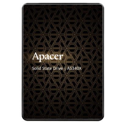 SSD 2.5 480GB SATA3 Apacer AS340X (AP480GAS340XC-1) (550/520, IOPS 87/80K, MTBF 1.5M, 3D TLC, 280TBW, 0,53DWPD, RTL)