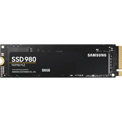 SSD Samsung 980 SSD 500Gb MZ-V8V500BW V-NAND 3-bit MLC, M.2 (2280) PCIe 3.0 x4, NVMe 1.4, R3100/​W2600, IOPs 400 000/​470 000