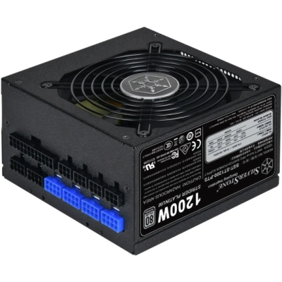 Блок питания Silverstone Strider Platinum Series SST-ST1200-PTS , 1200W 80 Plus Platinum, ATX PC Power Supply, 120mm HYB quient fan, 140mm depth