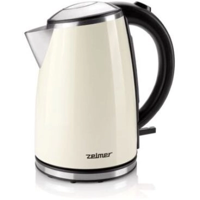 Чайник ZELMER ZCK1274E бежевый, 1.7 л, 2200Вт, сталь
