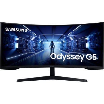 Монитор Samsung Odyssey G5 Curved 34 1000R, UWQHD 3440x1440, 165Hz, 21:9, VA, 1ms, 250cd, HDMI, DP, C34G55TWWI (LC34G55TWWIXCI) черный