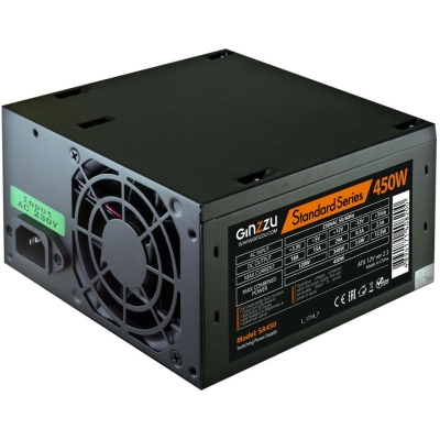 Блок питания Ginzzu SA450 (SA450) 450 Вт ATX, 80 мм