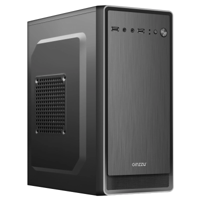 Корпус Ginzzu B180 2*USB 2.0,AU w/​o PSU