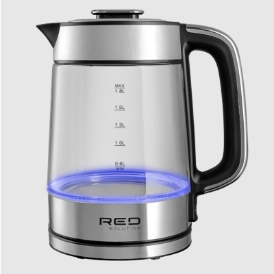 Электрочайник Red Solution G104 1.7л. 2200Вт черный/серебристый корпус нержавеющая сталь/стекло/пластик