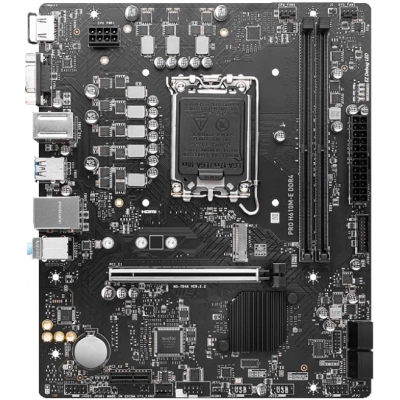MB s1700 MSI PRO H610M-E DDR4, Socket1700, Intel H610, 2xDDR4, PCI-Ex16, 4SATA3, 7.1-ch, GLAN, 4 USB 3.2, VGA, HDMI, mATX