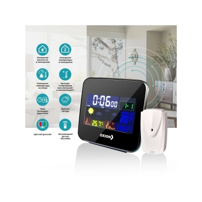 Метеостанция OXION OTM622, Черный