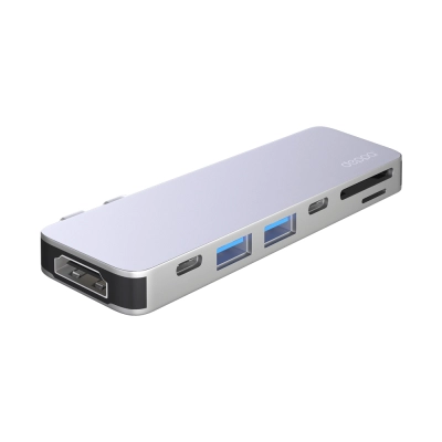 USB-C адаптер для MacBook 7-в-1, серебро, DEPPA, 73122