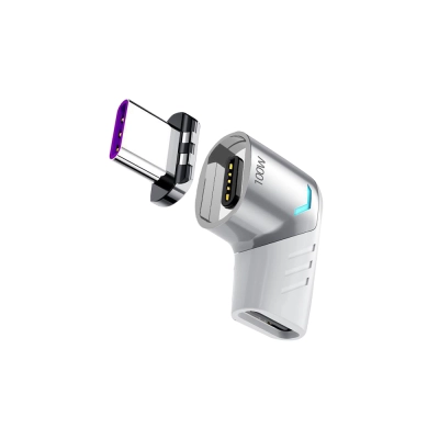 Адаптер USB-С - USB-C, магнитный, белый, DEPPA, 73132