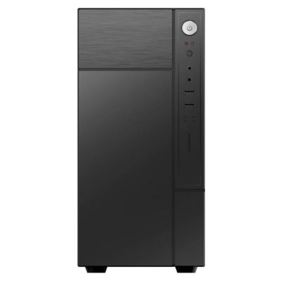 Корпус FOXLINE Forza FZ-017-SX450R mATX case, black, w/​PSU 450W 12cm, w/​2xUSB2.0, w/​pwr cord, w/​o Fan