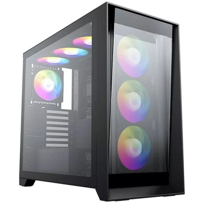 Корпус ACD Lagrange AH-TC1GC-000 ATX, Black, Fans 120mm ARGB 3 Top + 1 Rear + Hub. Drive bay int 3x3,5 + 3x2,5. 2xUSB3.0+1xUSB-C, Audio I/O, Up