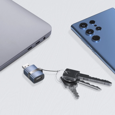 OTG адаптер USB 3.0 – Type-С, синий, DEPPA, 73134
