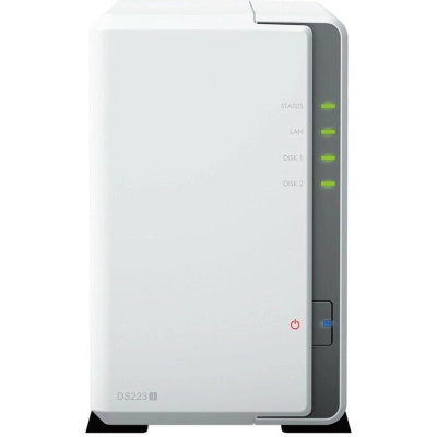 СХД SYNOLOGY DS223J настольное исполнение 2BAY No HDD