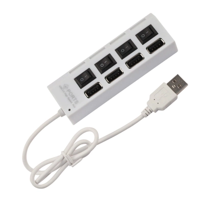 Хаб USB - HUB01 4USB (white) (127308)