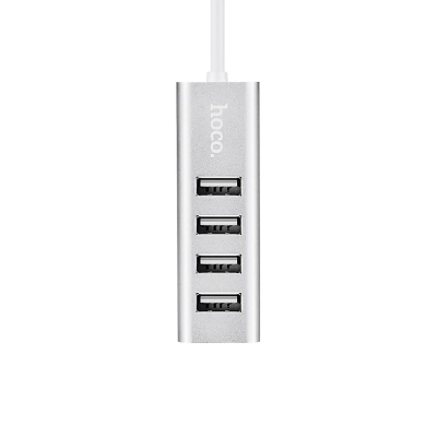 Хаб USB Hoco HB1 USB-4USB (80cm) (silver)(92874)