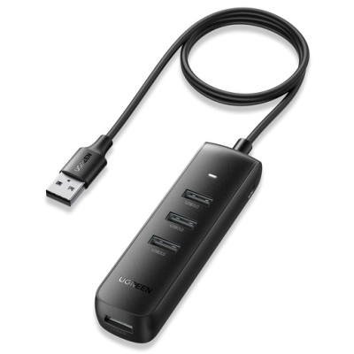 USB Hub UGREEN CM416 80657 USB3.0 to 4*USB 3.0 Hub With USB-C power port 1m black