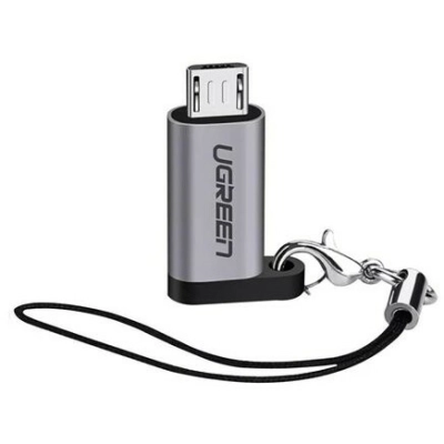 Адаптер UGREEN US282 50590 USB-C Female to Micro USB Male Adapter Gray