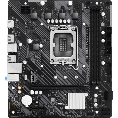 MB s1700 ASRock H610M-H2/M.2 D5, Intel®H610, 2xDDR5-4800, HDMI+HDMI, 1xPCI-Ex16, 1xPCI-Ex1, 4xSATA3, 1xM.2, 8Ch Audio, GLan, (4+2)xUSB2.0, (2+2)xUSB3.2, 1xPS/2, mATX, RTL