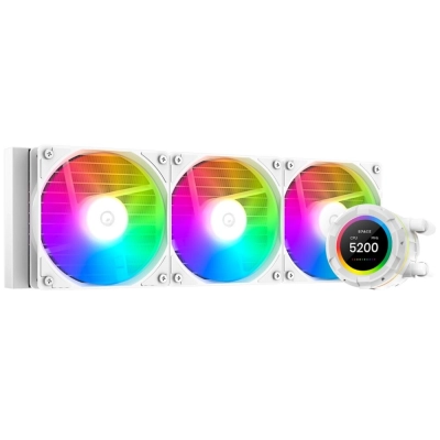 СВО ID-COOLING SL360 XE White LGA20XX/​1700/​1200/​115X/​AM5/​AM4 (TDP 350W, PWM, LCD Display, Triple ARGB Fan 120mm, белы